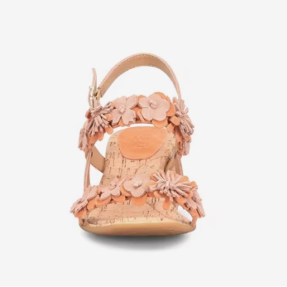 Born Springs Flower Sandals NWOB Orange Size 8M - Picture 2 of 8